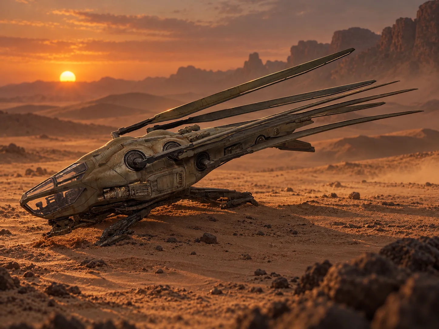Second AI-generated interpretation of my Harkonnen ornithopter model