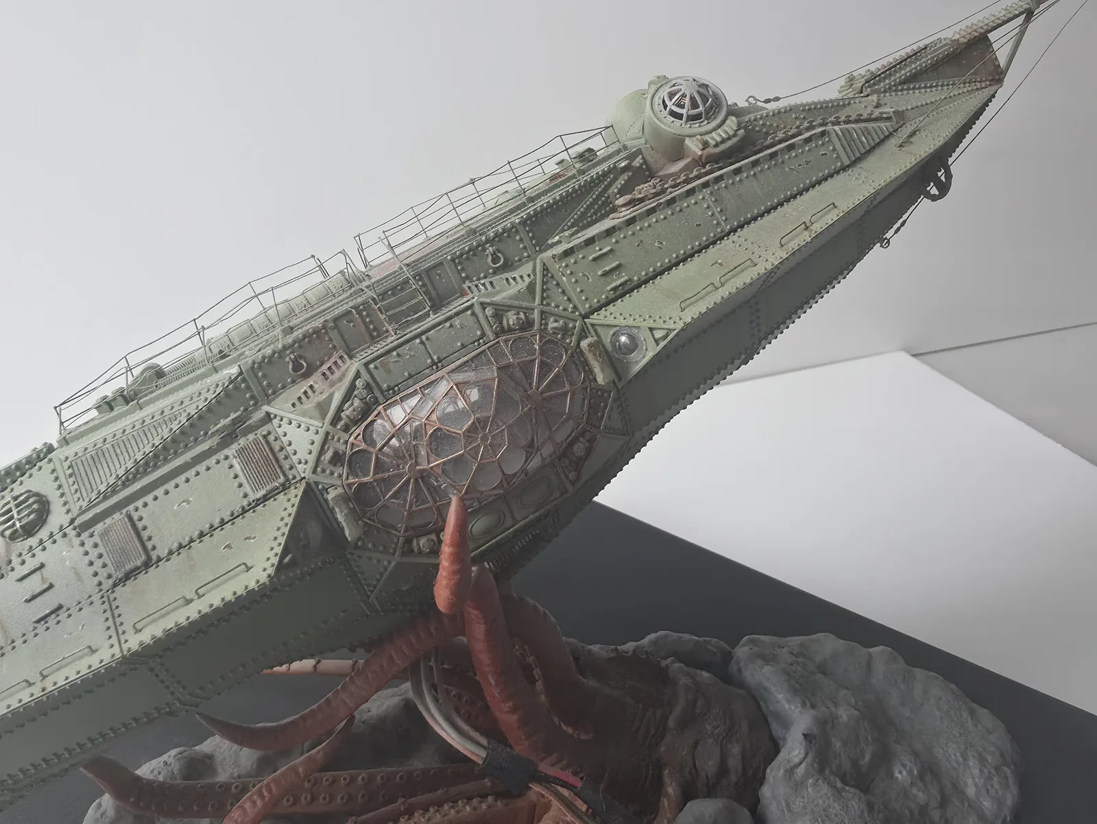 Original photograph 1 of my Nautilus and the giant squid model