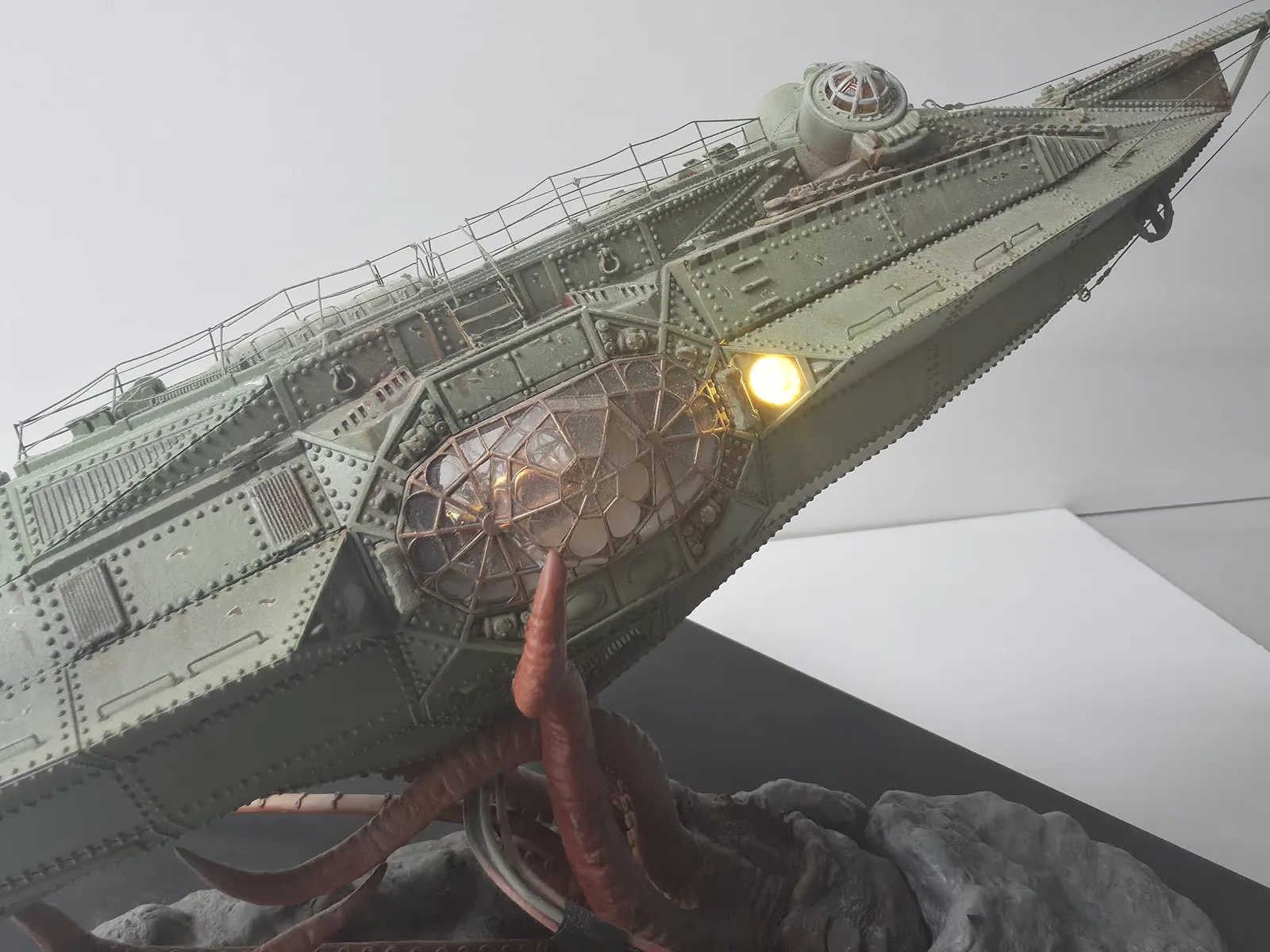 Original photograph 2 of my Nautilus and the giant squid model