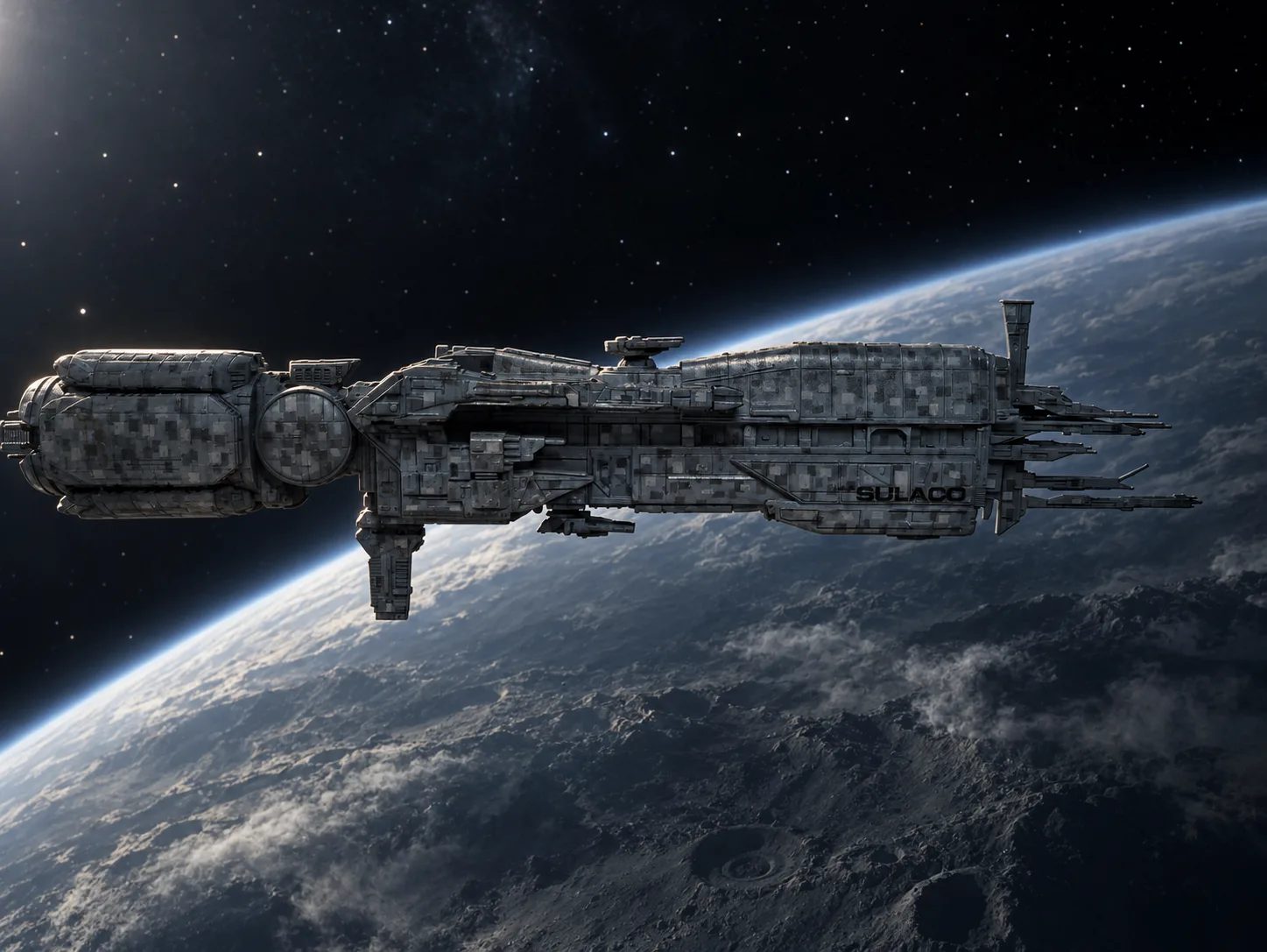 AI-generated interpretation of my USS Sulaco model